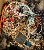 A box of costume jewellery