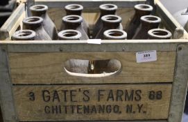 A crate of old bottles