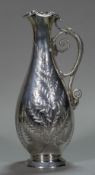 A Victorian silver claret jug, hallmarked London 1874,