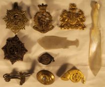 A collection of military badges etc