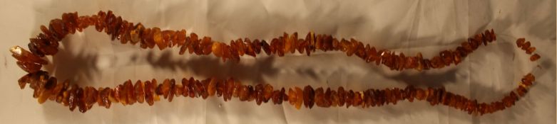 An amber necklace