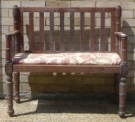 A small Victorian mahogany bench