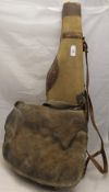 A 'leg of mutton' gun case and gamekeepers bag