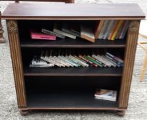 A stimulated rosewood open bookcase