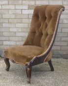 A Victorian mahogany nursing chair