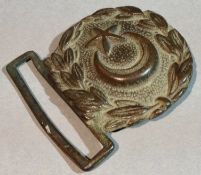 A First World War Ottoman Turkish Army officer's belt buckle