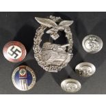 Six German badges/buttons