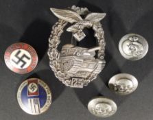 Six German badges/buttons