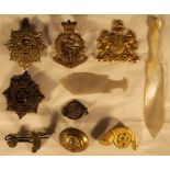 A collection of military badges etc