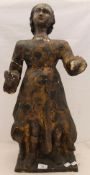 An early polychrome painted carved wooden Santos figure - WITHDRAWN