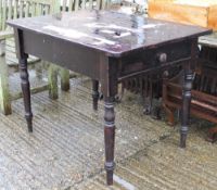 A Victorian stained pine table