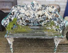 A Coalbrookdale style fern pattern garden bench