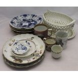 A quantity of miscellaneous decorative ceramics to include Worcester, Meissen, Chinese Export,
