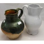 Two vintage pottery jugs