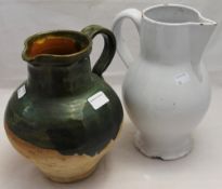 Two vintage pottery jugs