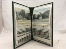 A modern album of 100 early 1900/1920s typographical postcards and another