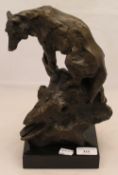 An abstract bronze in the form of a wolf