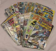 A quantity of Marvel superhero comics