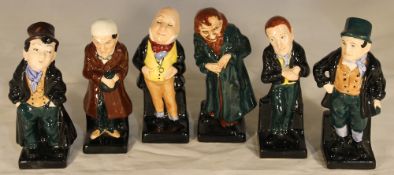 Six Royal Doulton Dickens figures