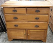 A Victorian satin walnut chest of drawers