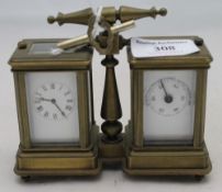 A miniature double carriage clock