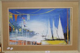 ENGLISH SCHOOL (20th century), The Regatta, bodycolour,