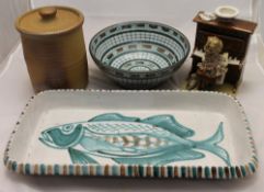 Four pieces of Art Pottery, including John Leach,