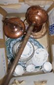 A tea set, glass bowls and various china,