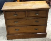 A Victorian satin walnut chest of drawers