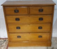 A Victorian satin walnut chest of drawers