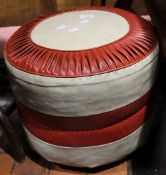 A vintage retro pouffe