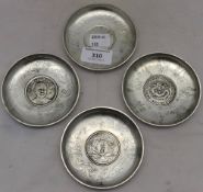 Four Chinese coin dishes