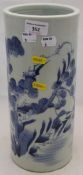 A Chinese blue and white sleeve vase