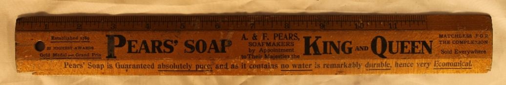 A Pears' Soap advertising ruler