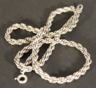 An 800 silver rope twist chain