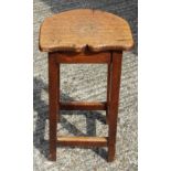 A 19th century oak stool