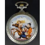 A pocket watch depicting an erotic scene