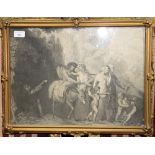 An 18th century etching in a gilt frame