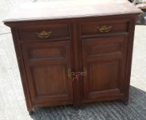 An oak sideboard