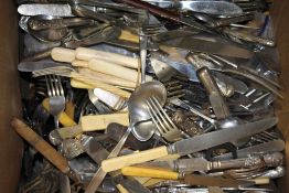 A quantity of various metalware including cutlery