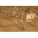 A Baccarat glass elephant