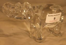 A Baccarat glass elephant