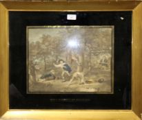 A 19th century gilt framed print,
