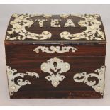 A Victorian faux rosewood style caddy