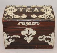 A Victorian faux rosewood style caddy