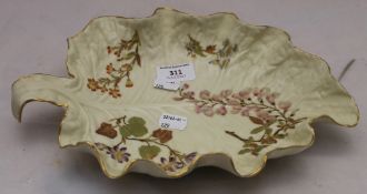 A Royal Worcester leaf dish