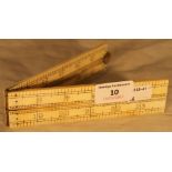 A bone folding ruler