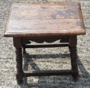 A 17th century style oak joint stool