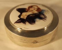 A Deco silver compact