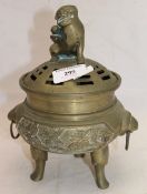 A brass lidded censor